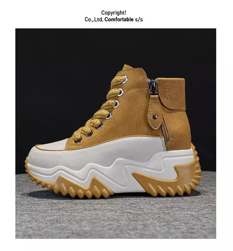 Popular Dad Shoes for Women 2025 Autumn and Winter New Niche High-Top Women's Shoes Thick-Soled Casual Versatile Sports Shoes — feature 17