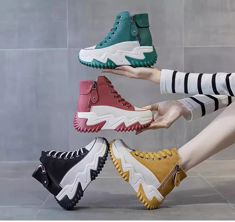 Popular Dad Shoes for Women 2025 Autumn and Winter New Niche High-Top Women's Shoes Thick-Soled Casual Versatile Sports Shoes — feature 7