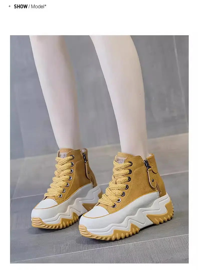 Popular Dad Shoes for Women 2025 Autumn and Winter New Niche High-Top Women's Shoes Thick-Soled Casual Versatile Sports Shoes — feature 8