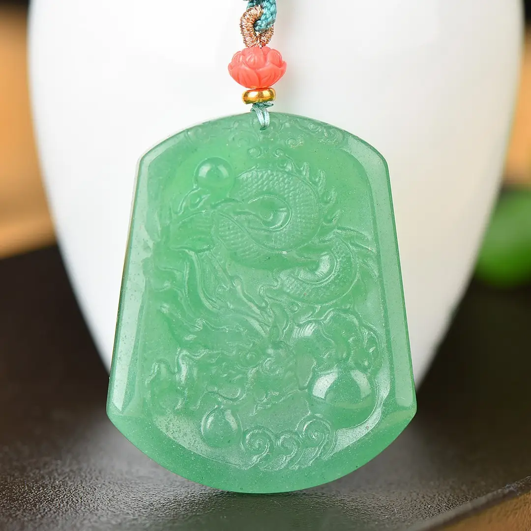 Green Jade Pendant Necklace for Women