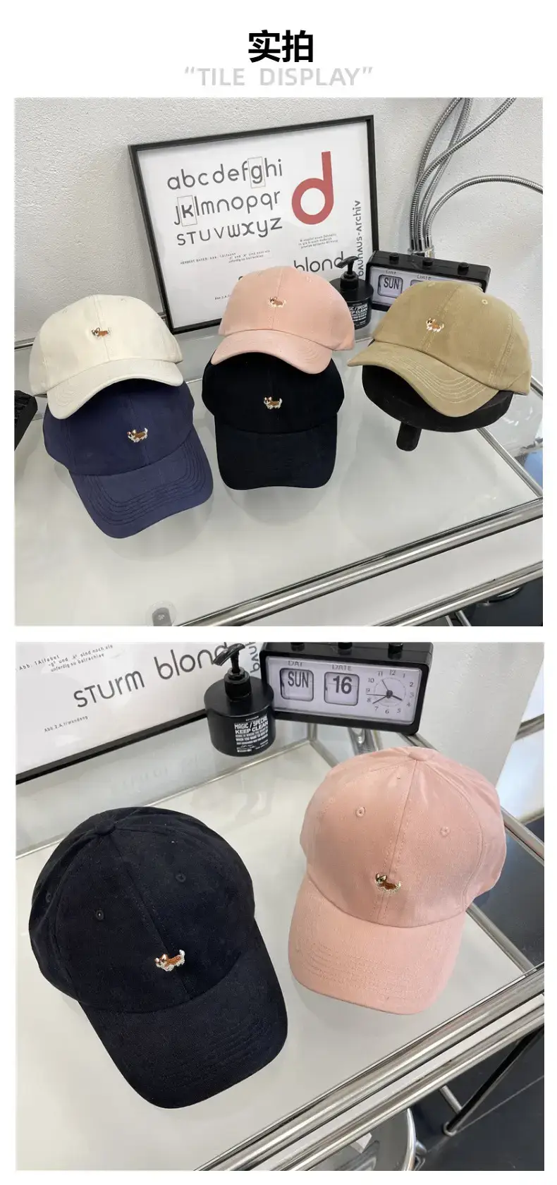Women's Blue Embroidered Baseball Cap with Logo — feature 4
