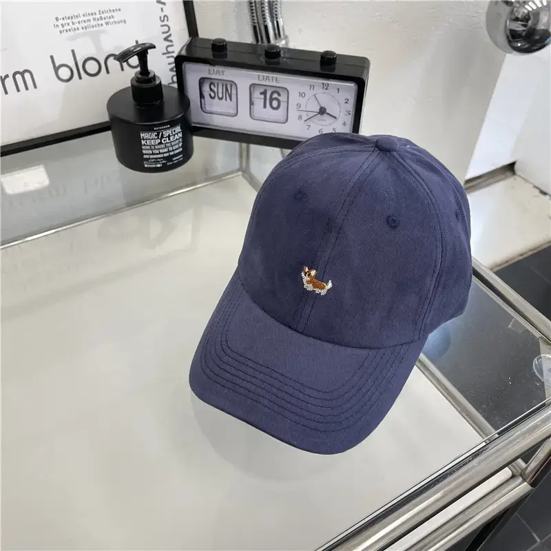 Women's Blue Embroidered Baseball Cap with Logo - Image 5