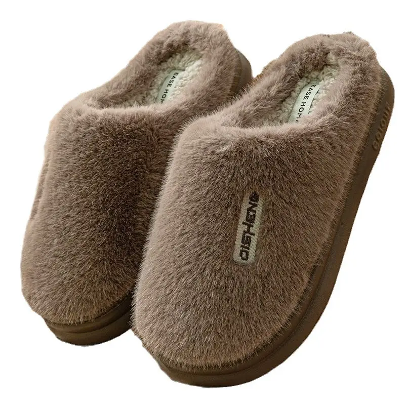 Cixi Cotton Slippers Men's Spring, Autumn and Winter Home Use Indoor Non-Slip Home Warm Couple Winter Women's Plush - Image 11