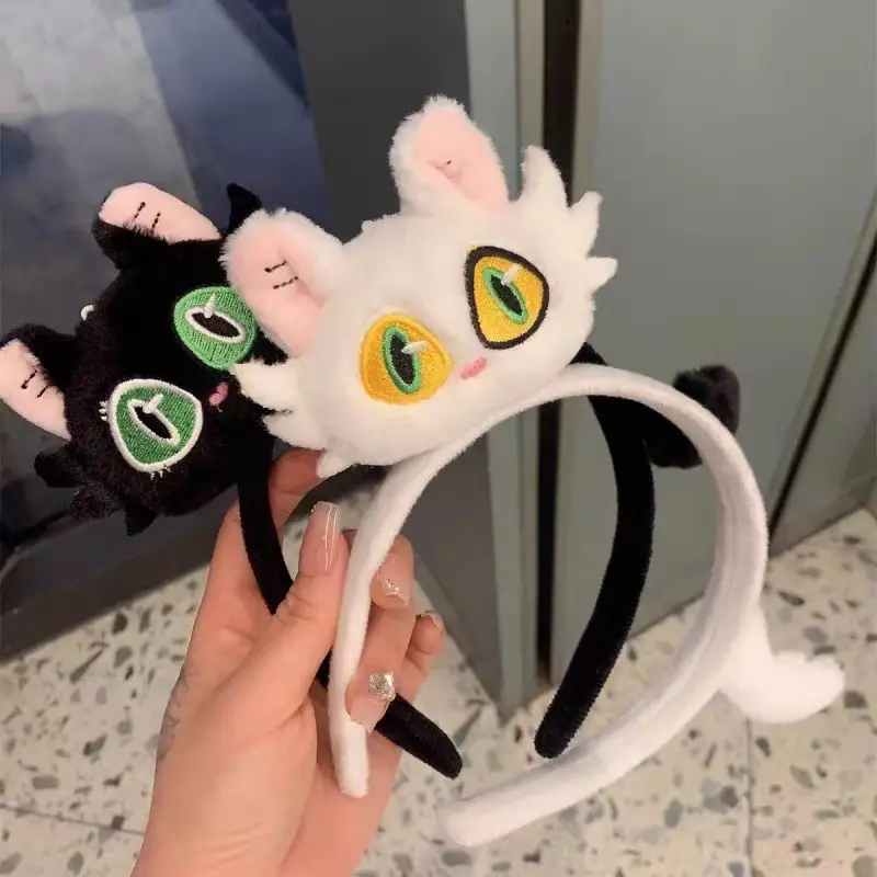 Cute Cartoon Cat Headband for Women Brown