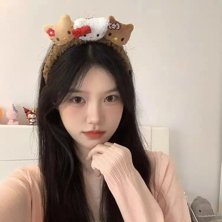 Cute Cartoon Cat Headband for Women Brown — feature 7