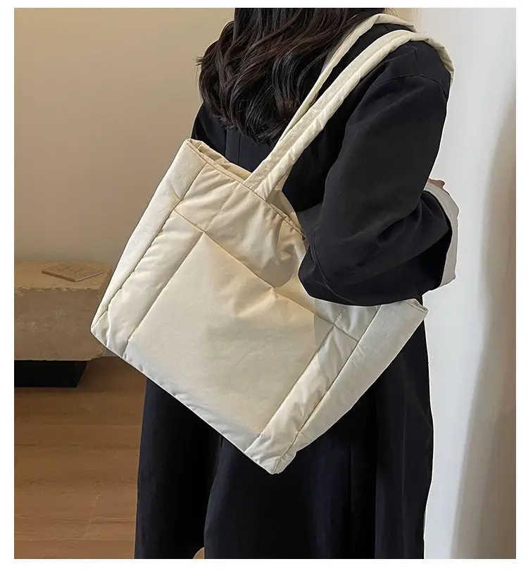 New College Student Canvas Tote Bag Purple Large Capacity — feature 1