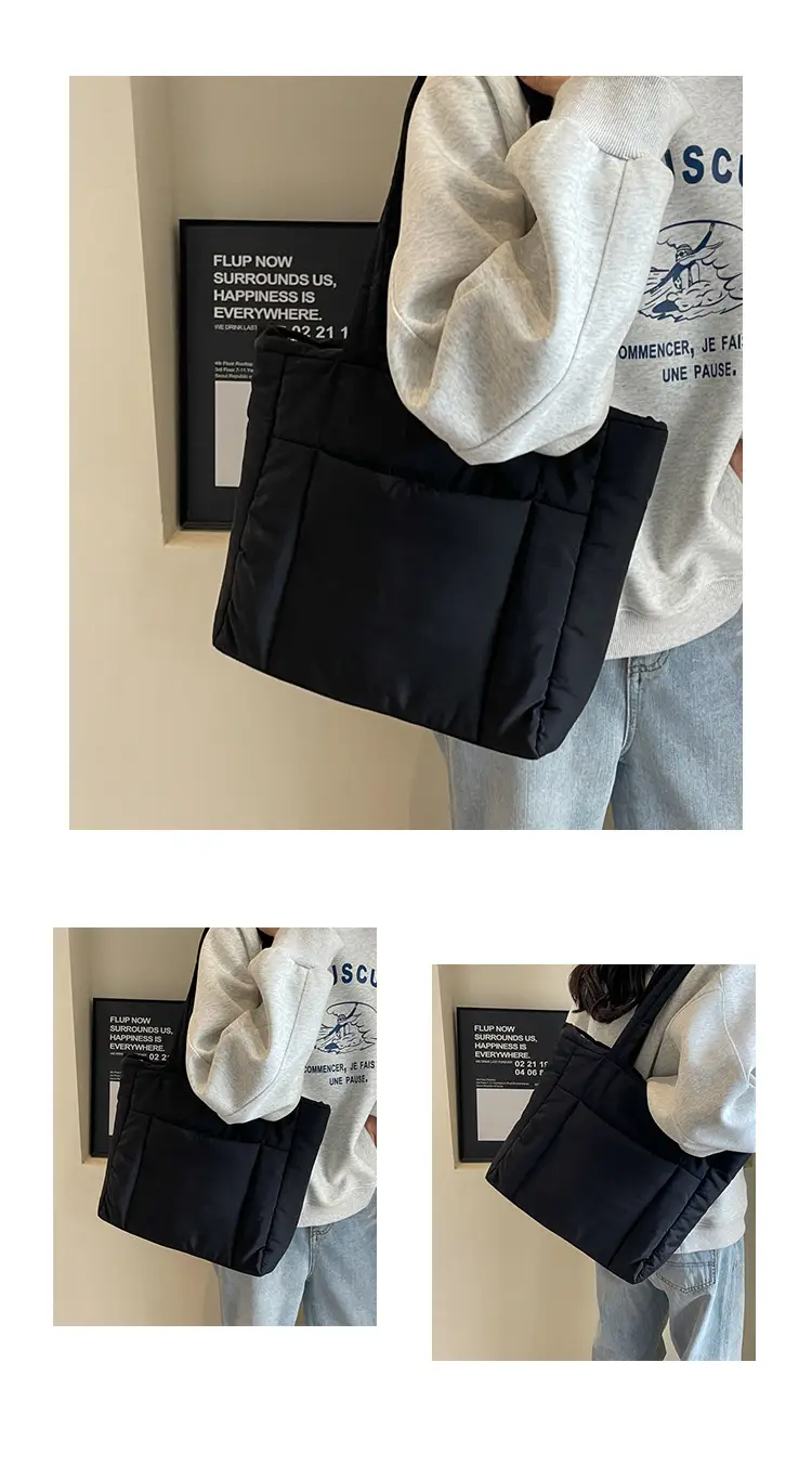 New College Student Canvas Tote Bag Purple Large Capacity — feature 12