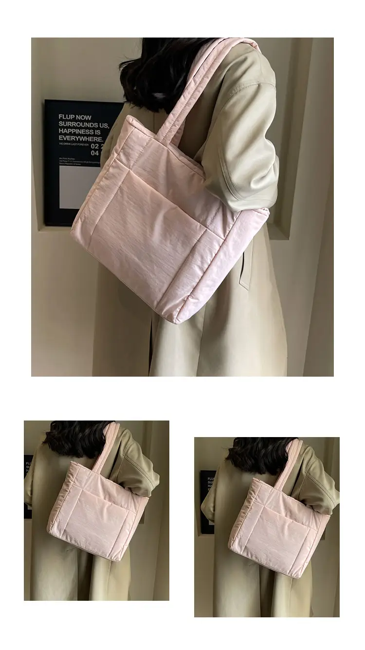New College Student Canvas Tote Bag Purple Large Capacity — feature 13