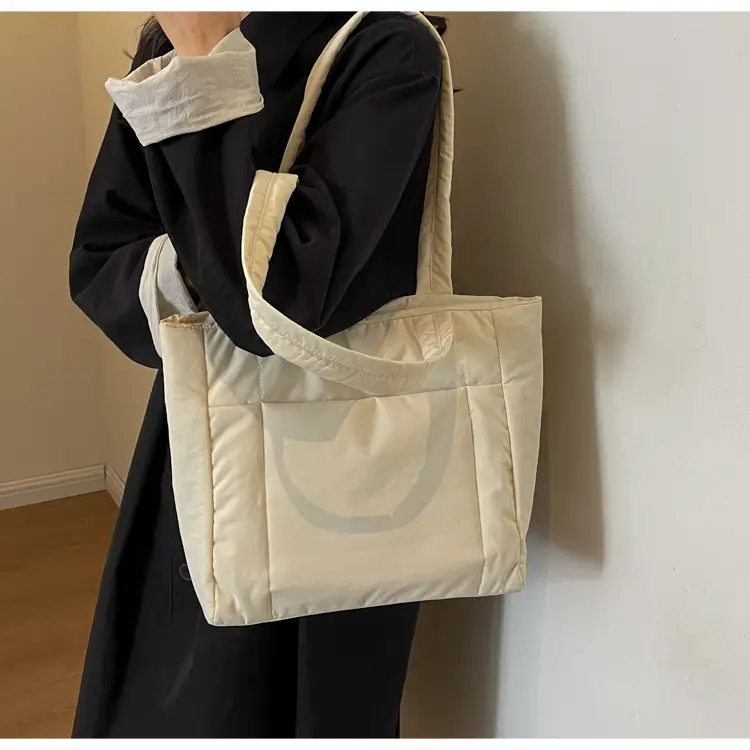 New College Student Canvas Tote Bag Purple Large Capacity — feature 26