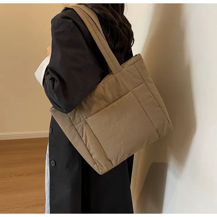 New College Student Canvas Tote Bag Purple Large Capacity — feature 31