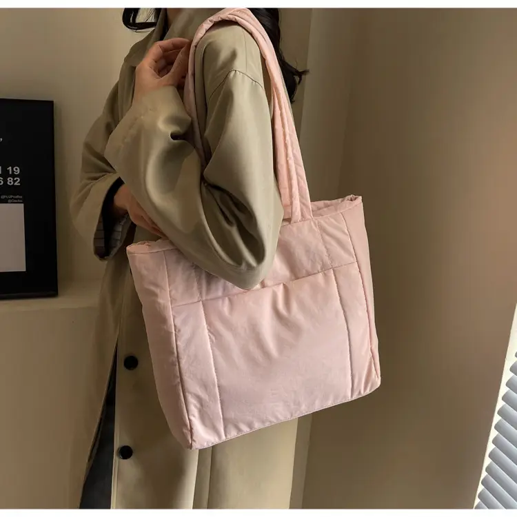 New College Student Canvas Tote Bag Purple Large Capacity — feature 34