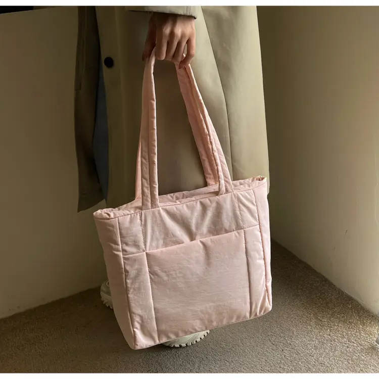New College Student Canvas Tote Bag Purple Large Capacity — feature 35