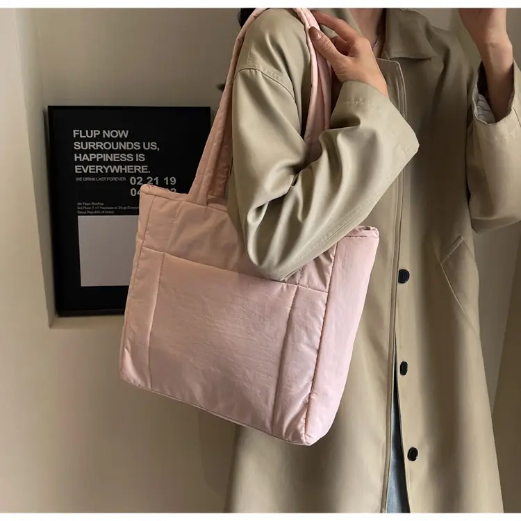 New College Student Canvas Tote Bag Purple Large Capacity — feature 36