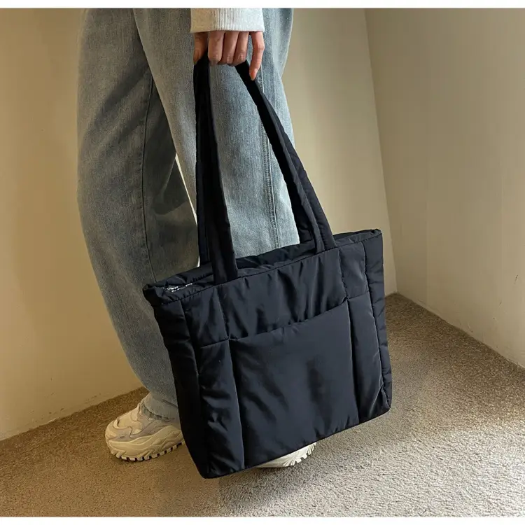 New College Student Canvas Tote Bag Purple Large Capacity — feature 37