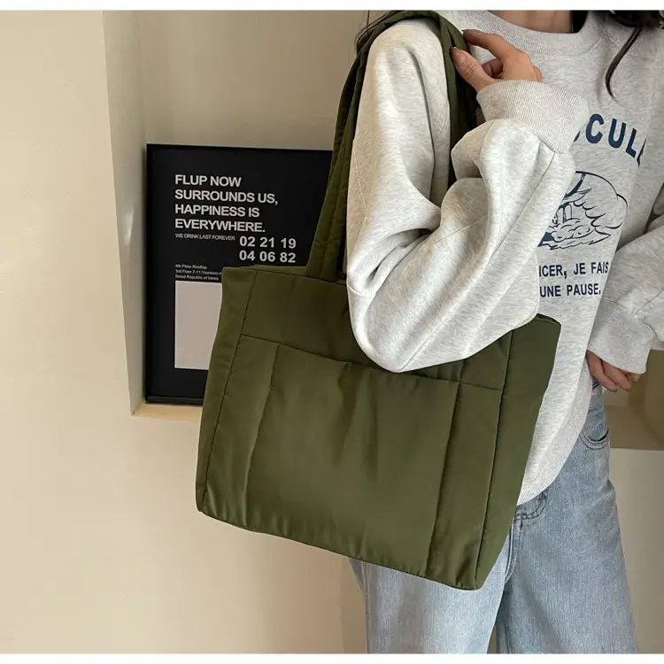 New College Student Canvas Tote Bag Purple Large Capacity — feature 42