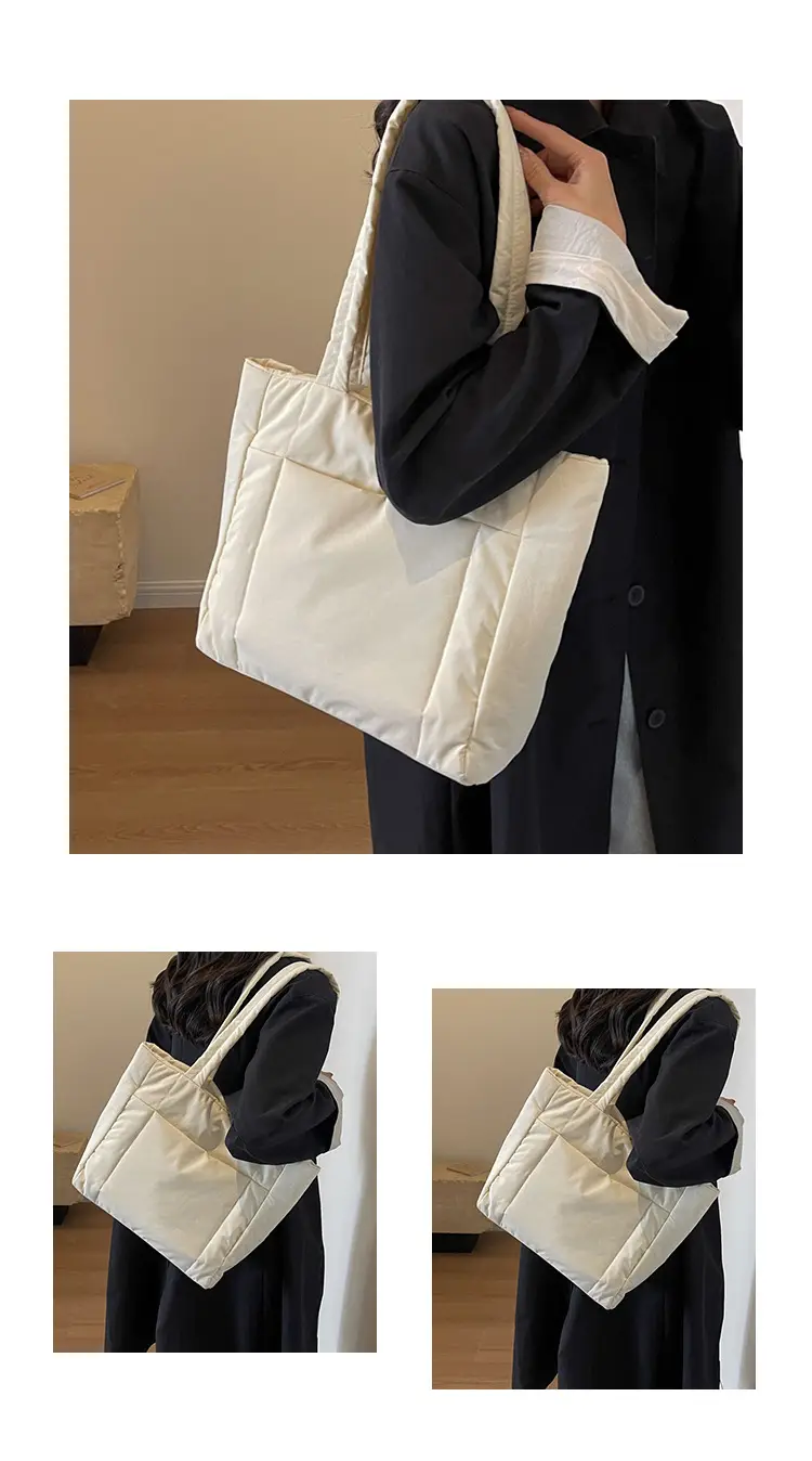 New College Student Canvas Tote Bag Purple Large Capacity — feature 9
