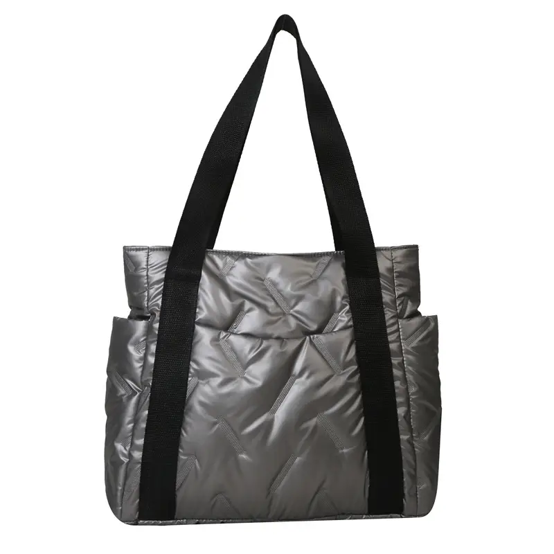 Women 2023 Winter Black Cotton Shoulder Bag - Image 9