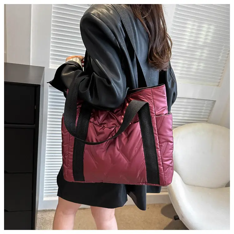 Women 2023 Winter Black Cotton Shoulder Bag — feature 16
