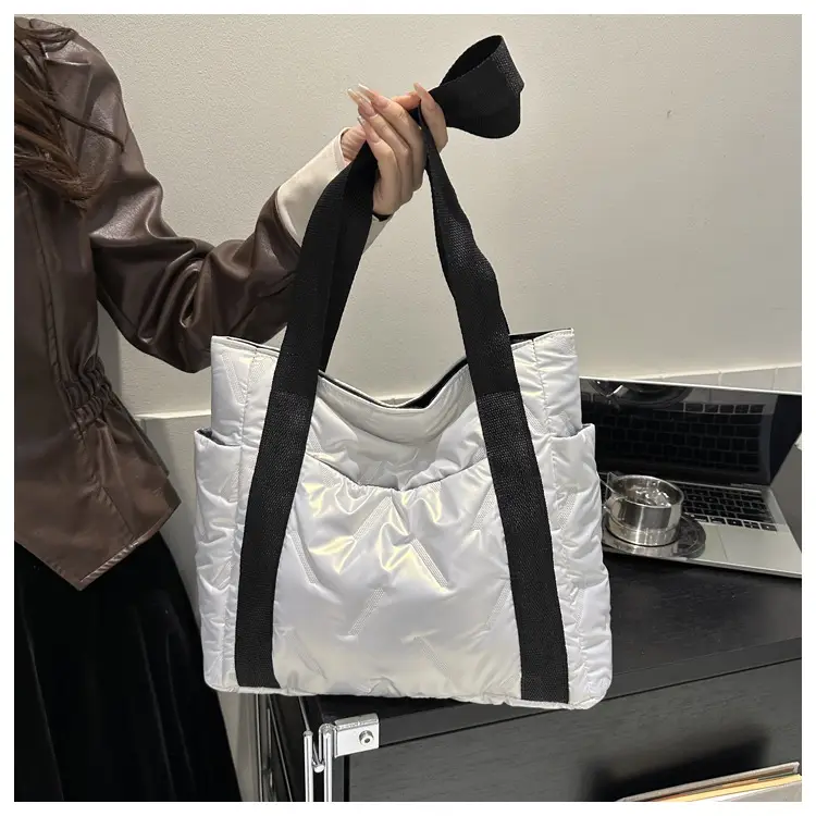 Women 2023 Winter Black Cotton Shoulder Bag — feature 17