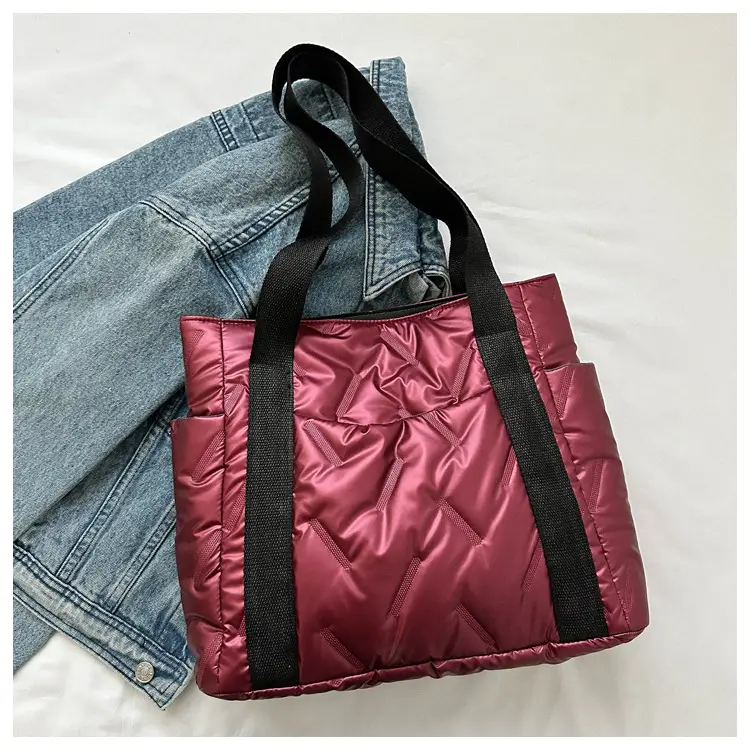 Women 2023 Winter Black Cotton Shoulder Bag — feature 22