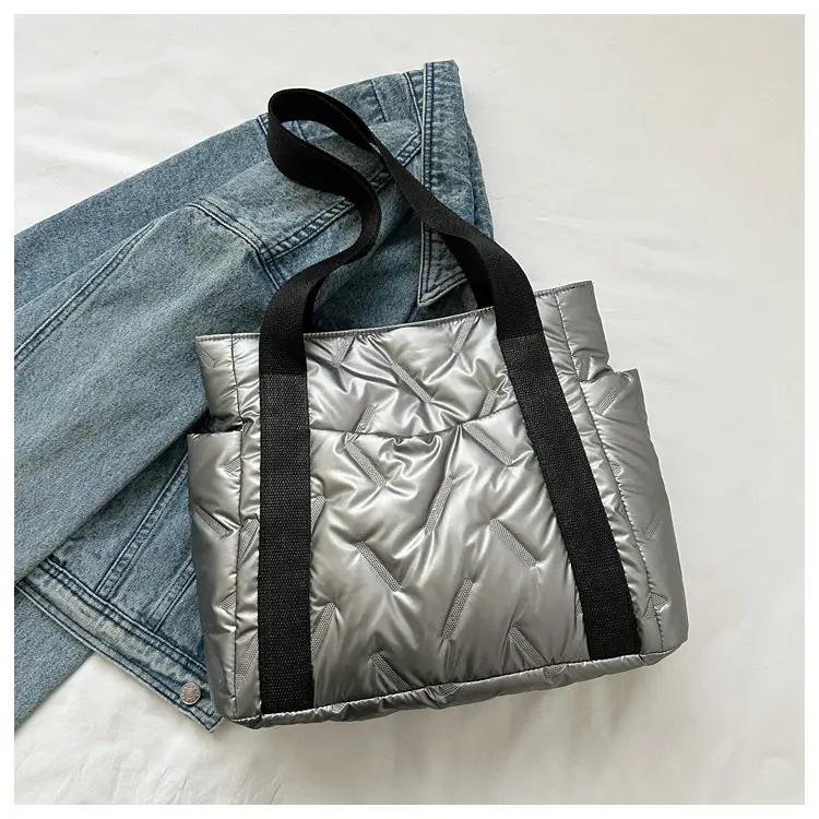 Women 2023 Winter Black Cotton Shoulder Bag — feature 24