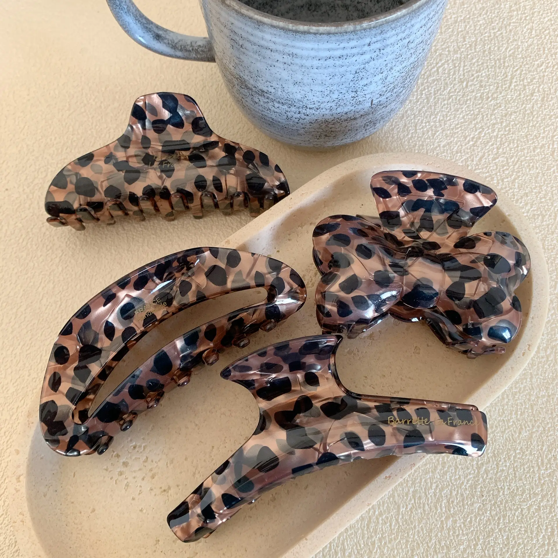 Acetate Leopard Print High-End Hair Clip Large Claw Clip for Women — feature 14