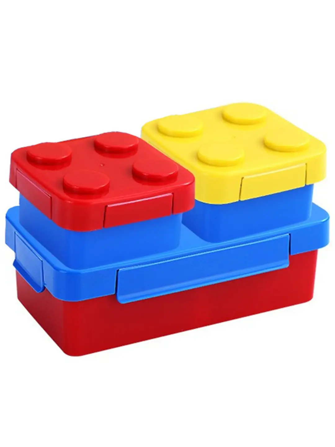Creative building blocks bento box children student portable compartment lunch box Lego storage box portable toy food grade