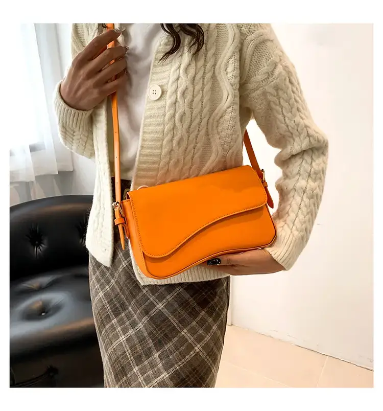 Small Square Tan Leather Crossbody Bag for Women — feature 17