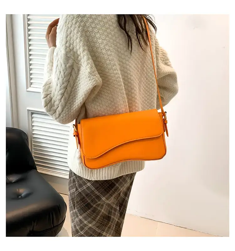 Small Square Tan Leather Crossbody Bag for Women — feature 18