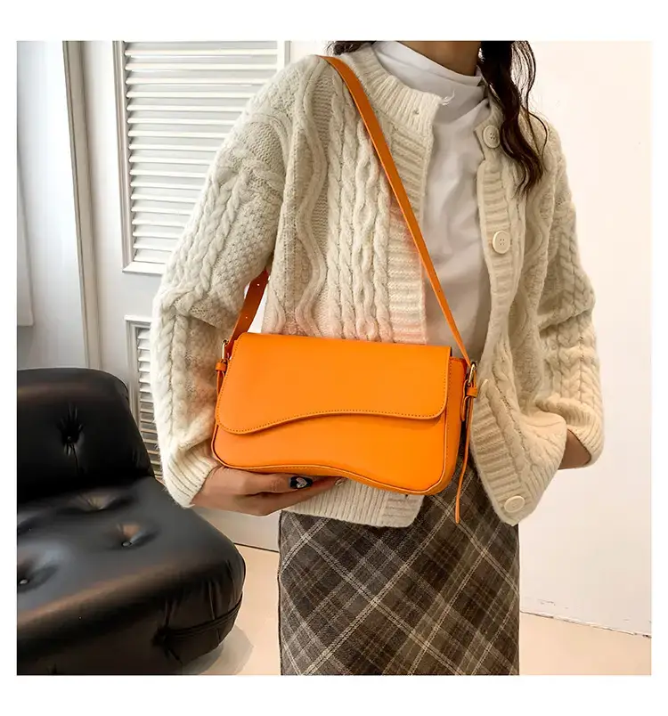 Small Square Tan Leather Crossbody Bag for Women — feature 19
