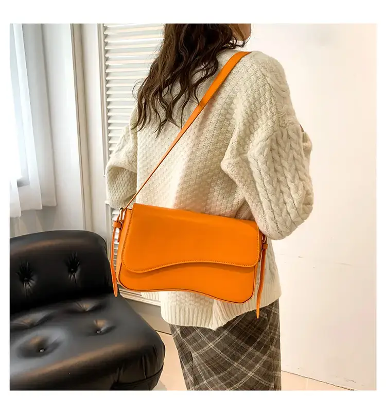 Small Square Tan Leather Crossbody Bag for Women — feature 20