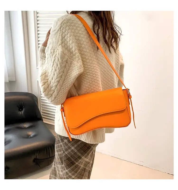 Small Square Tan Leather Crossbody Bag for Women — feature 21
