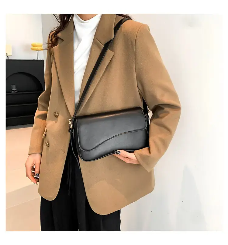 Small Square Tan Leather Crossbody Bag for Women — feature 31