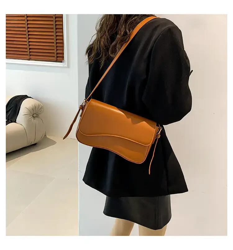 Small Square Tan Leather Crossbody Bag for Women — feature 40
