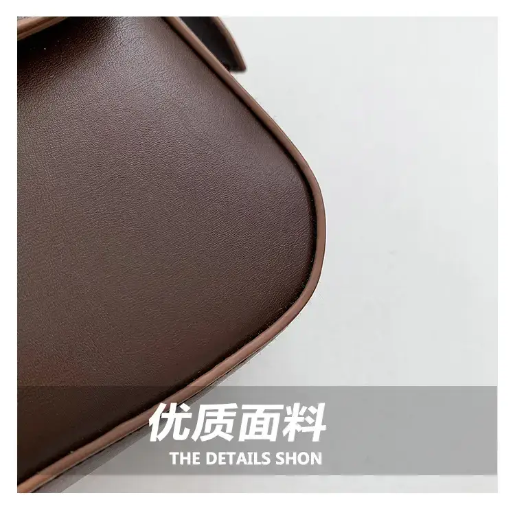 Small Square Tan Leather Crossbody Bag for Women — feature 5