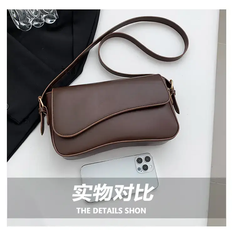 Small Square Tan Leather Crossbody Bag for Women — feature 6
