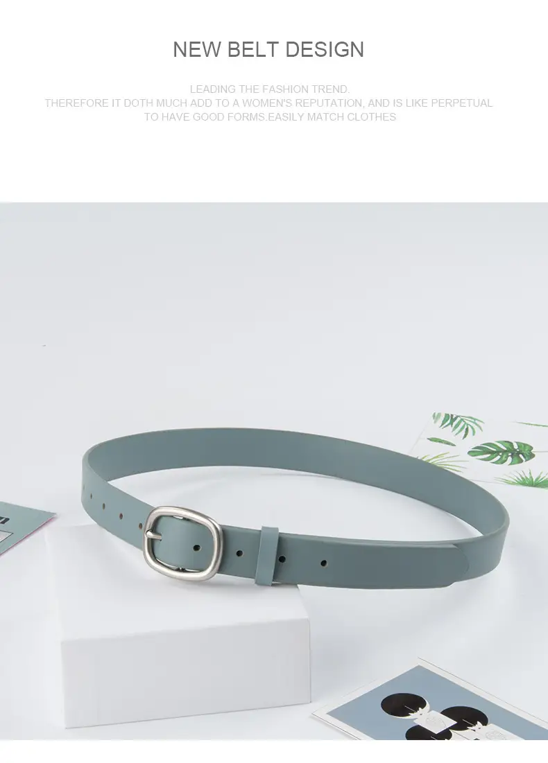 Women's Genuine Leather Belt焦糖色 Korean Style — feature 10