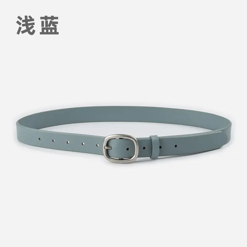 Women's Genuine Leather Belt焦糖色 Korean Style - Image 4
