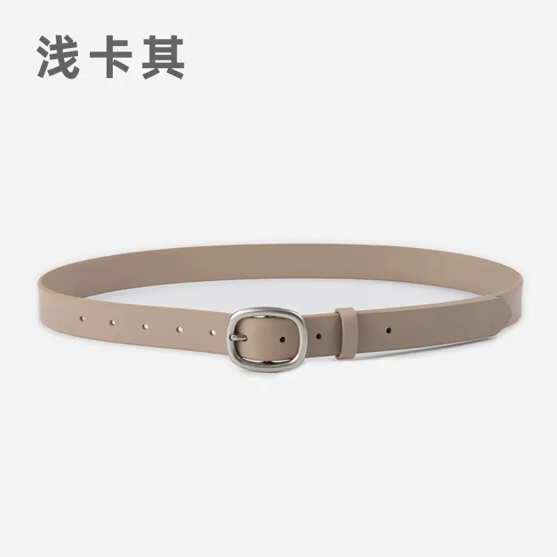 Women's Genuine Leather Belt焦糖色 Korean Style - Image 5