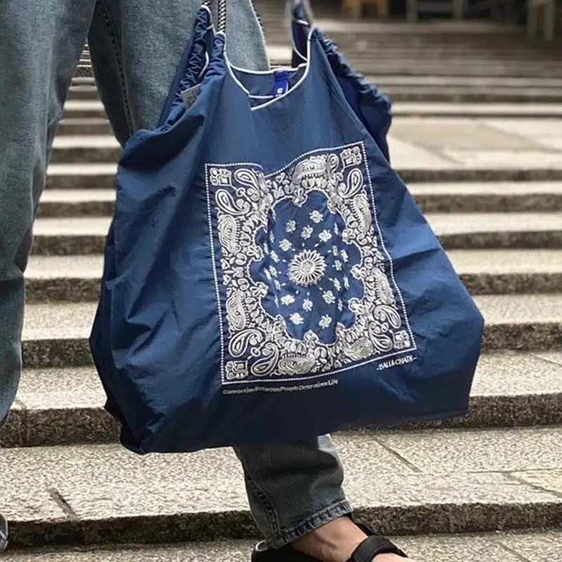Japanese Niche Embroidered Green Shopping Bag with Cartoon Design - Image 62