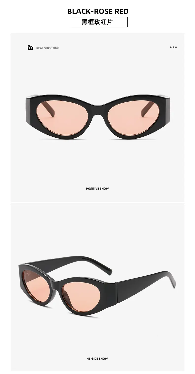 Black Rose Red Cat Eye Sunglasses for Men Women — feature 20