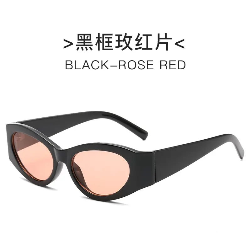 Black Rose Red Cat Eye Sunglasses for Men Women - Image 8