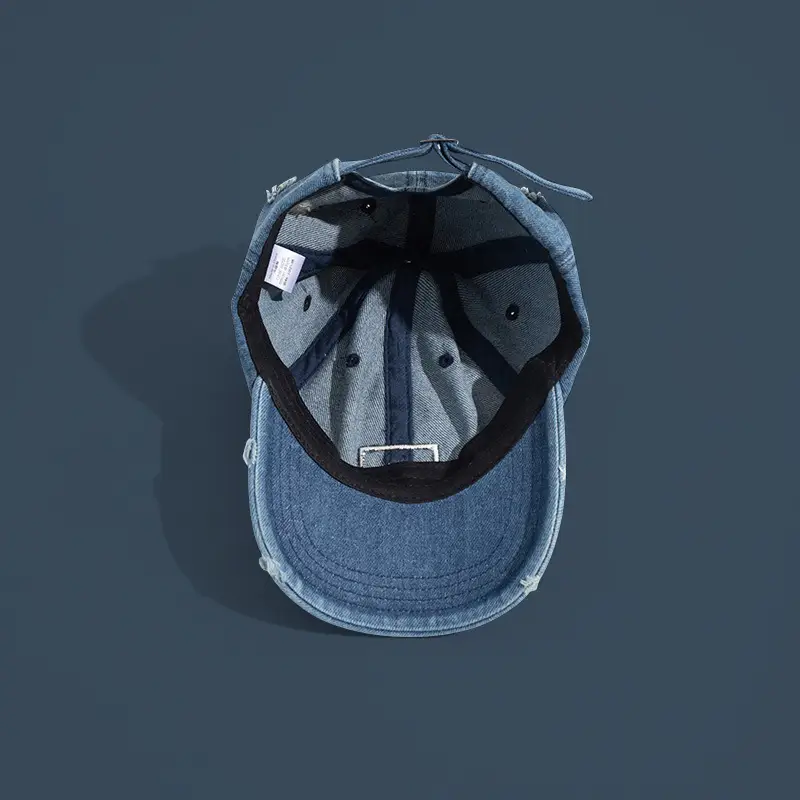 Japanese Retro Denim Cap Women Men Blue - Image 7
