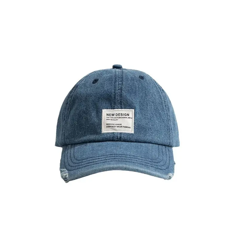 Japanese Retro Denim Cap Women Men Blue - Image 8