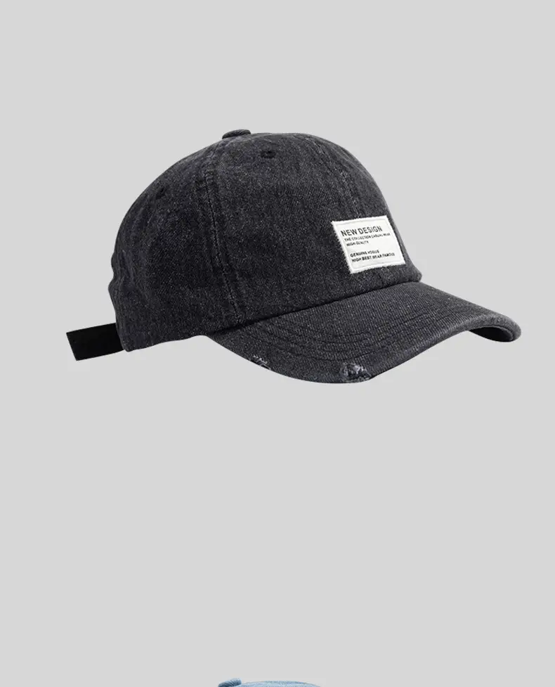 Japanese Retro Denim Cap Women Men Blue — feature 5