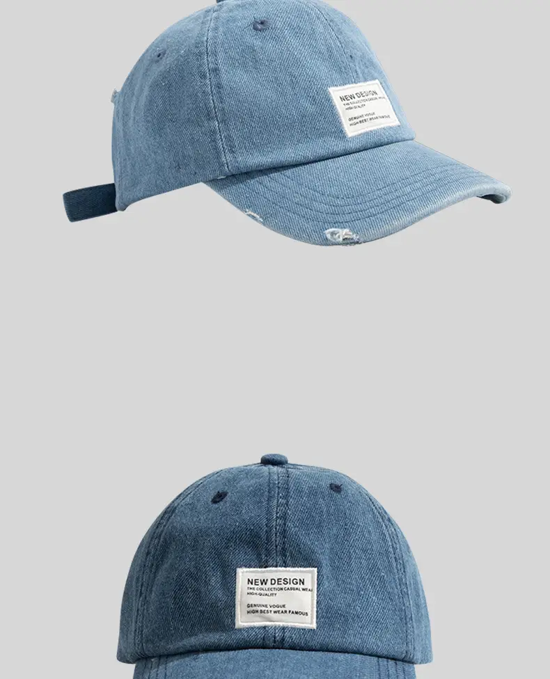 Japanese Retro Denim Cap Women Men Blue — feature 6