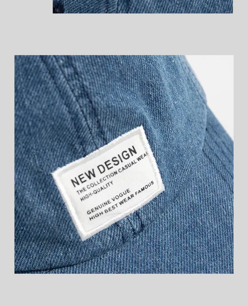 Japanese Retro Denim Cap Women Men Blue — feature 9