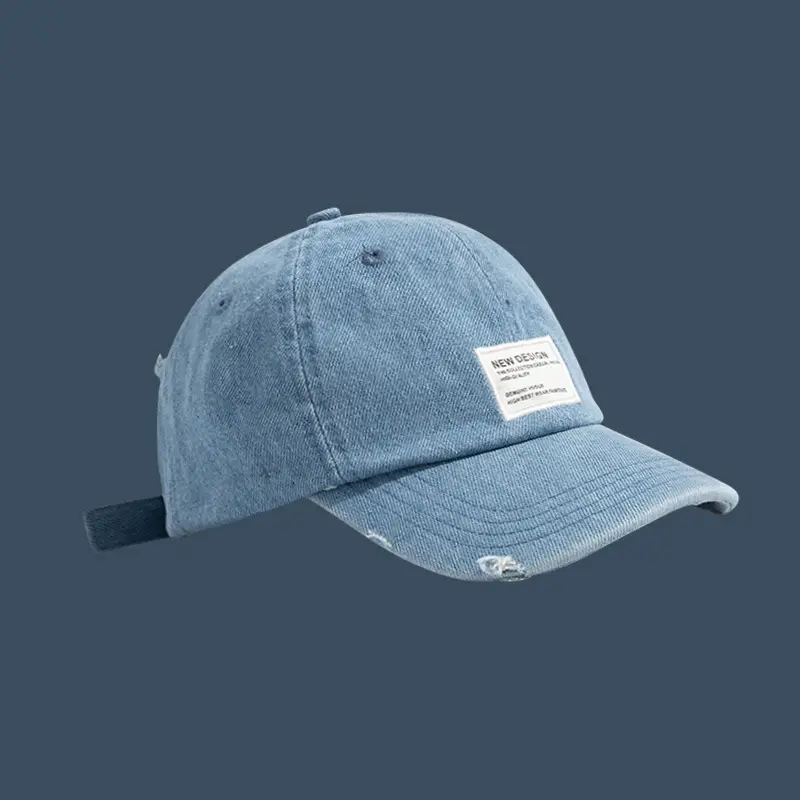 Japanese Retro Denim Cap Women Men Blue - Image 2