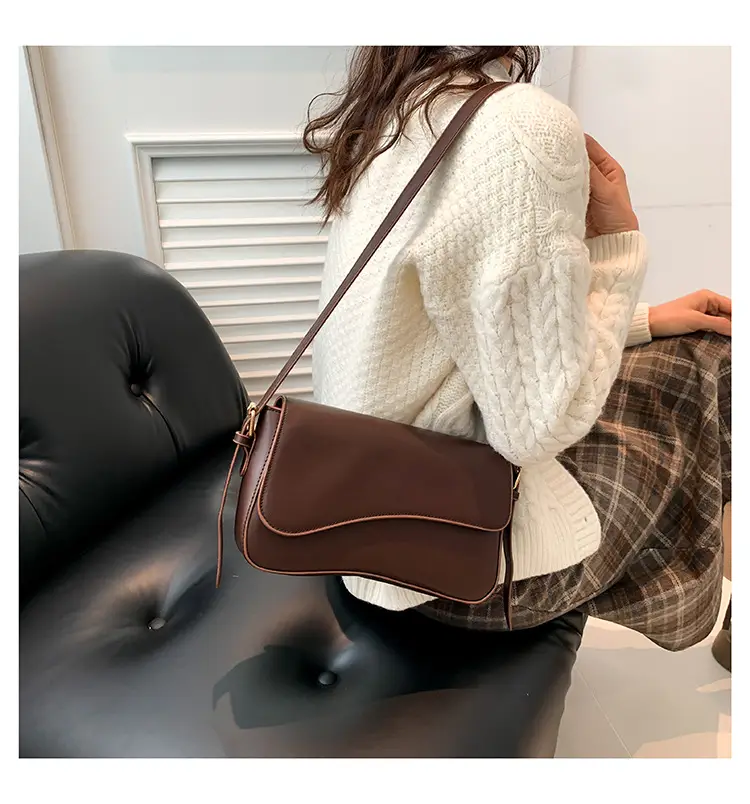 White Textured Messenger Bag for Women Winter 2023 — feature 13