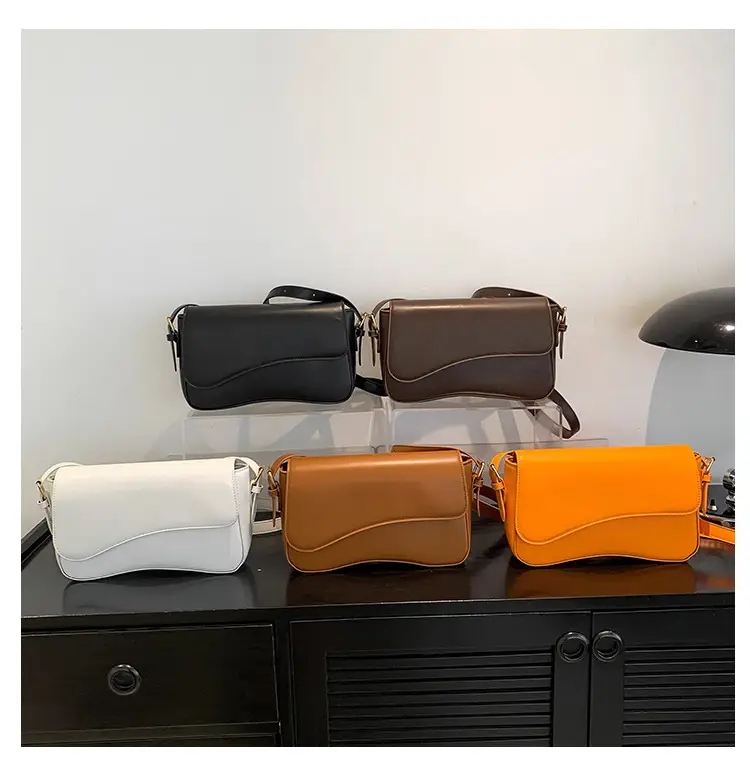 White Textured Messenger Bag for Women Winter 2023 — feature 25